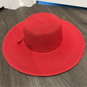 Red sun hat